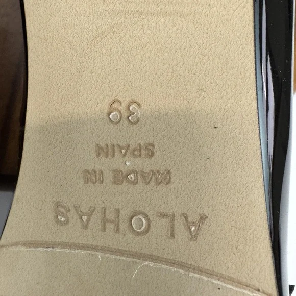 New Womens Alohas Luke Onix Black Patent Leather Casual Ballet Flats Size EU‎ 39 - Picture 8 of 8